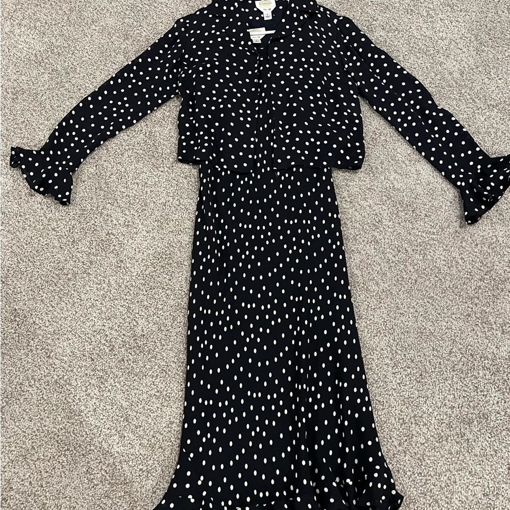 Talbots silk two-piece dress and jacket size 6